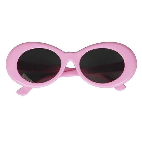 Retro Clout Goggles Oval Mod Mode Kurt Cobain Inspirerade Glasögon Vita