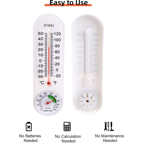 1 termo-hygrometer (sendkrok) spesielt avl termo-hygrometer