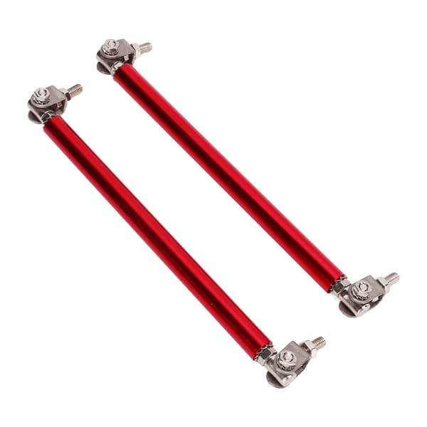 2 stk. 15 cm Røde Strekkbare Støtfangerleppe Diffuserstang Splitter Støtte Trekkstang
