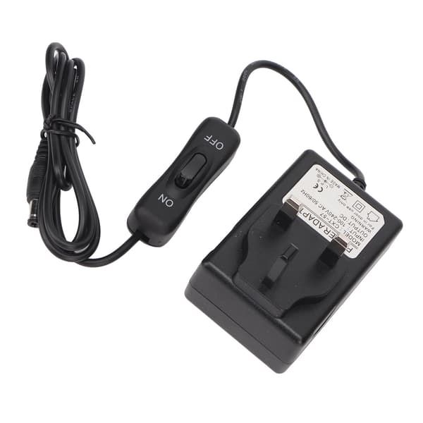 12V strømadapter 20 cm nålskumkutter DC strømadapter Pluggutstyr 100-240V UK plugg 12V 2A 24W