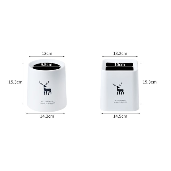Mini fyrkantig obetäckt bordsbehållare Rosa mocka (14,5 cm*10 cm*15,3 cm)
