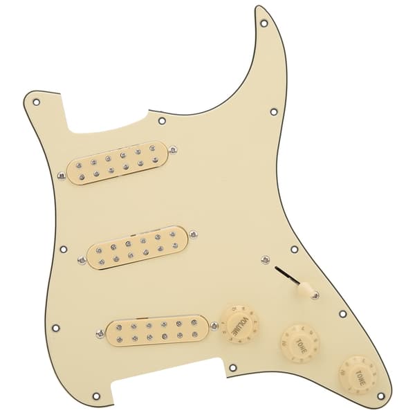 Förmonterad Plektrumskydd Pickup Set Single Coil Beige Elektrisk Gitarr Tillbehör