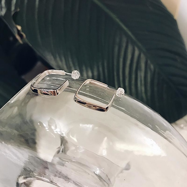 Øredobber Silver S925 Square Fashion Jewelry Ac7428