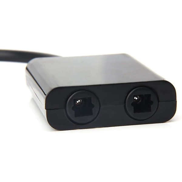 Dual Port Toslink Digital Optisk Adapter Splitter Fiber Ljudkabel 1 In 2 Out