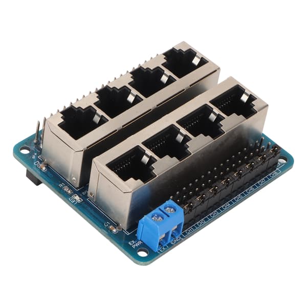 Raspberry Pi GPIO Breakout Board 8 RJ45 Porte 40 Pin Strøm 1A 1B 2B 3B 3A 4B