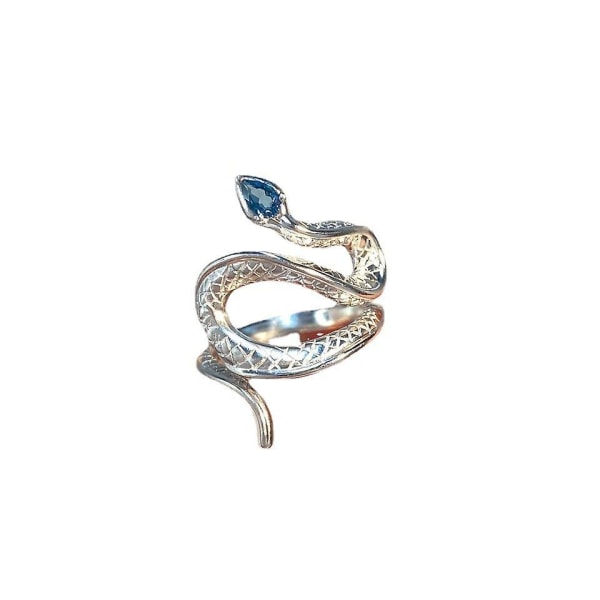 Gothic Rhinestones Open Snake Ring Justerbara Djurringar Reptiler För män Kvinnor Mode Punk Pojke Flicka Födelsedag Smycken Presenter