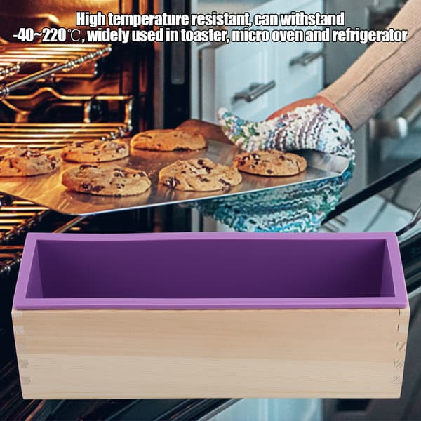 Rektangulær silikonsåpeform 1200ML for DIY-baking av kake, is, sjokolade