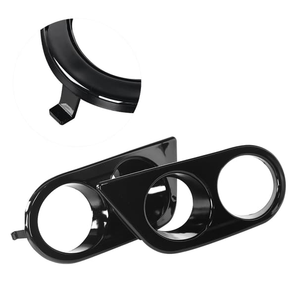 2 stk. frontfanger tåkelysdeksel med doble hull biltilbehør for E46 M3 2001-2006 blank svart