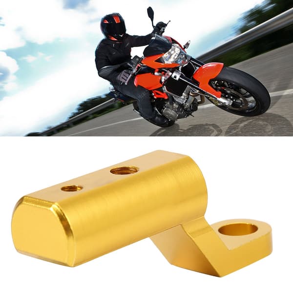 Motorcykel Backspegel Bas Förlängningsfäste Hållare Gyllene