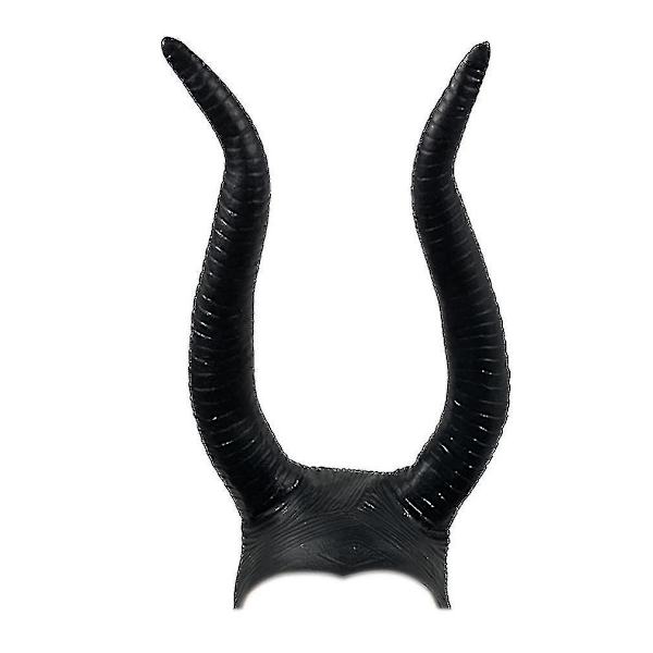Vihainen musta sarvinaamio Dark Witch Halloween Party Cosplay-rekvisiitta
