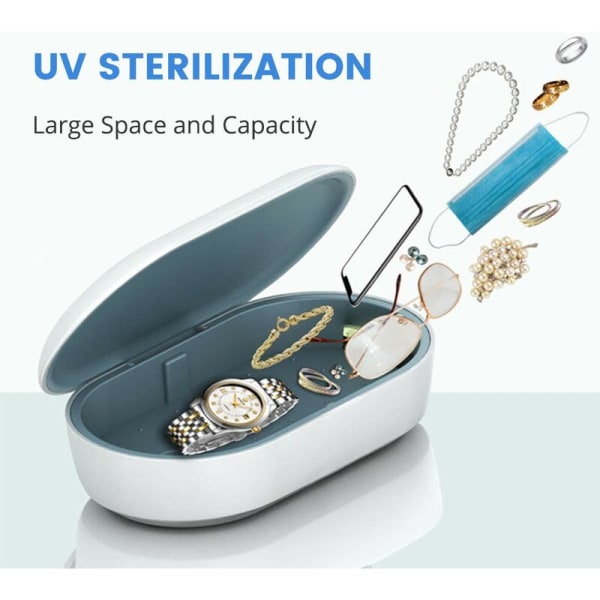 UV-sterilisator med LED Ozon Cleaner Light Box Smokk desinfiserende Skjønnhetsverktøy Personlig pleie 99,9 % steriliseringsgrad