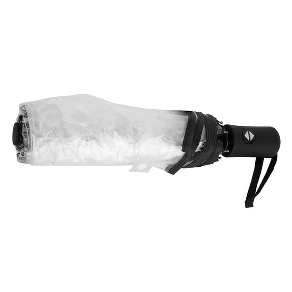 Bærbar Transparent Tre-Fold Mode Paraply til Kvinder
