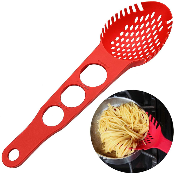 Non-stick nylon spaghetti ske med spaghetti med riller til køkken, opvaskemaskine, stor størrelse