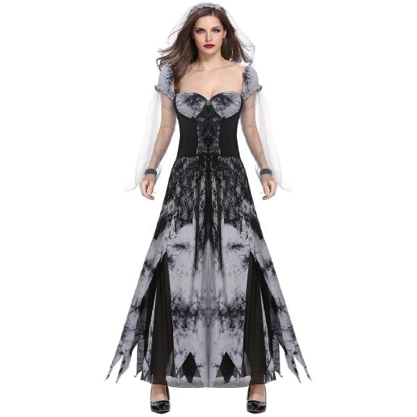 Halloween kostyme kvinnelig vampyrbrud voksen kvinnelig zombie XL