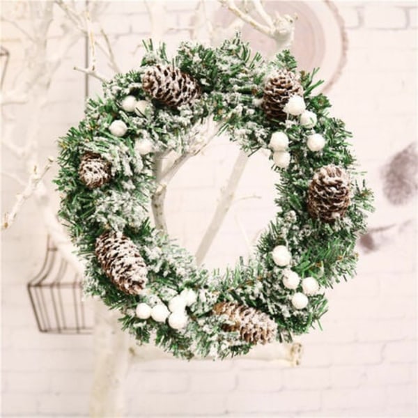 Træ julekrans med grene og Deco Cocoon Nature D 30 cm