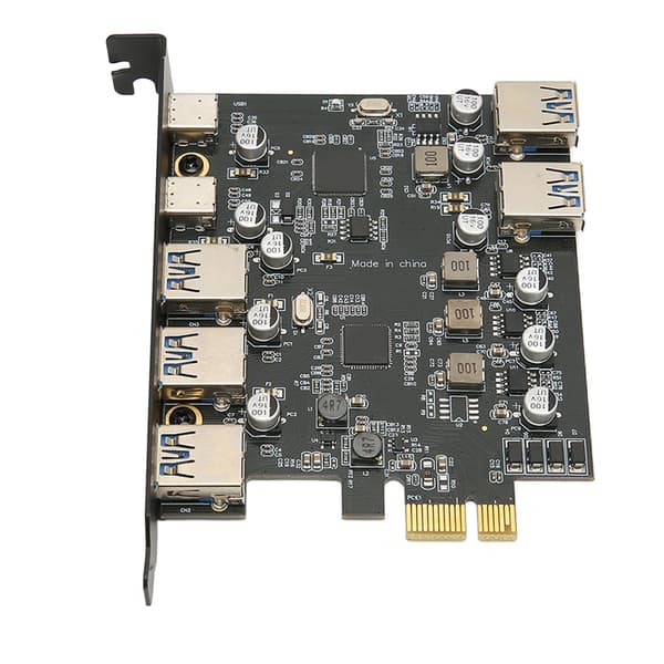 PCI E til USB Udvidelseskort 7 Porte 5Gbps USB PCI Express Kort med 2 Bagerste USB 3.0 Porte til Windows Xp til OS X til Linux