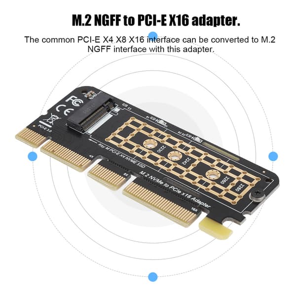M2 NGFF SSD - PCIE 3.0 X16 nopea kiintolevysovitinkortti