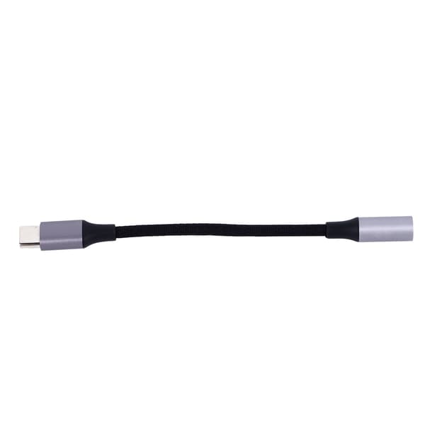USB C til 3,5 mm lydjack-adapter fleksibelt AUX-kabel til telefon tablet