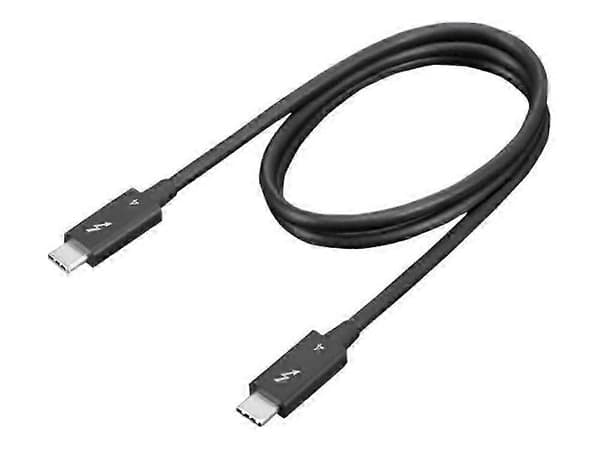 Thunderbolt 4 0,7 m kabel for ultrarask lading, svart