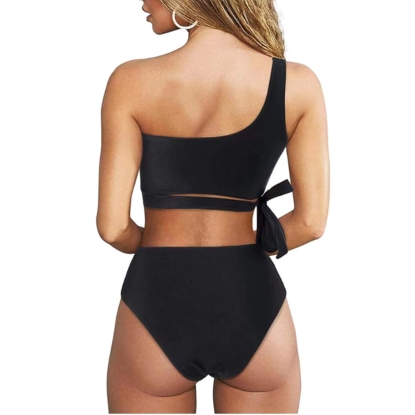 En axel hög midja bikini slips Tvådelad baddräkter M
