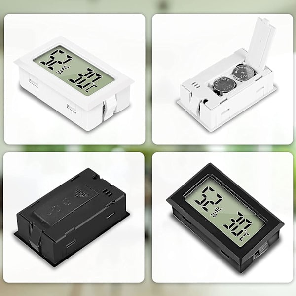 Mini termometer Hygrometer Temperatur Luftfugtighed -50~70 10%~99% Rh Bærbar (4stk)
