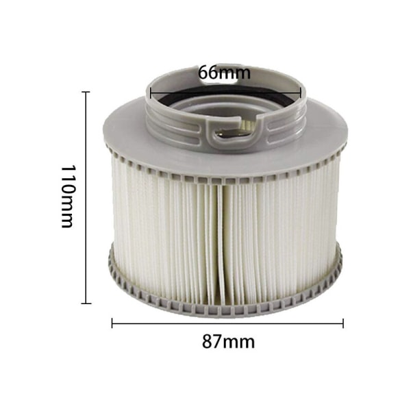 2st Simbassäng HEPA Filter Mesh Uppblåsbart ersättningsfilter Poolverktyg Universal Round