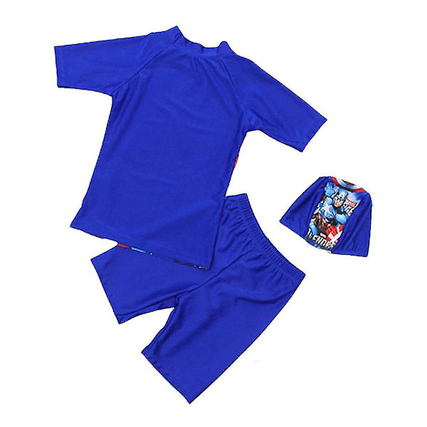 Barn Pojkar Badkläder Superhjälte Simoutfit Kläder Captain America