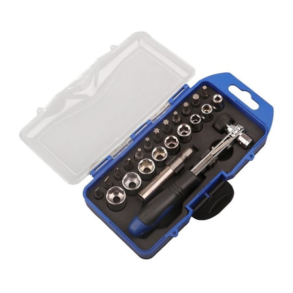 23 stk/sett Socket Bit Quick Wrench Ratchet Skrutrekker (7005)
