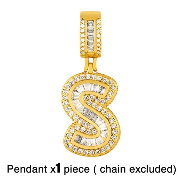 Hängsmycke Vintage Zircon Letter Modesmycken Ac8723 S(excluding chains)
