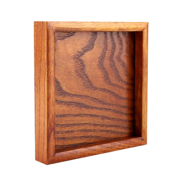 Solid Te-brett i tre 12,5x12,5 cm for servering av kaffe, sushi, snacks, kafé og restaurant