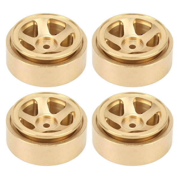 4 kpl kultaista RC Beadlock -vanteen reunat FMS FCX24 1/18 1/24 kiipeilyautoon - Liimaamattomat messinkipäivitysosat