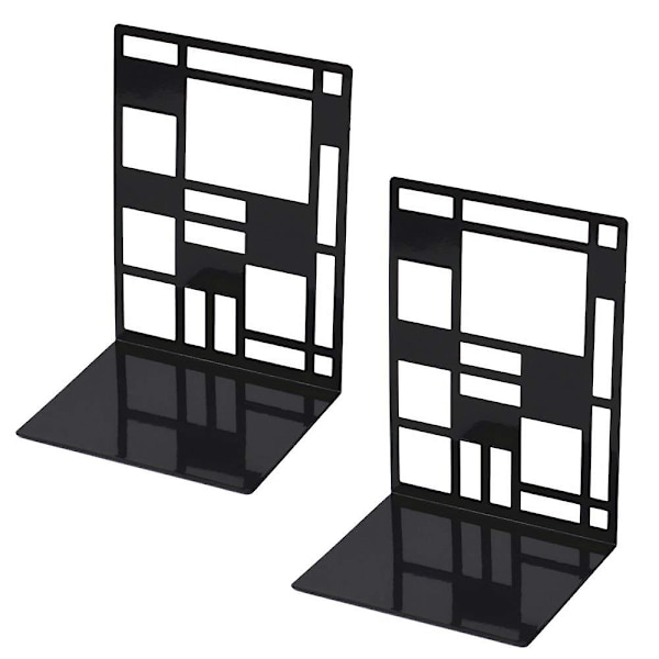 Set, metalliset kirjankannattimet, mustat kirjankannattimet, design-kirjatelineet, liukumaton pohjahylly lapsille, toimisto, koulu, olohuone, kirjakauppa ja kirjasto