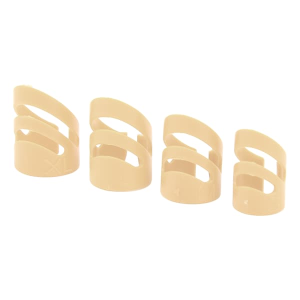4 st Gitarr Fingerplektrum Set Bas Banjo Beige Fingerspets Skydd