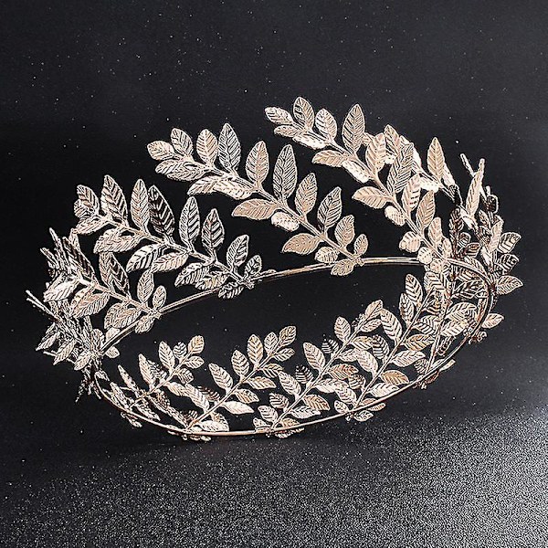 Krone Ornament Brude Bryllup Tilbehør Enkel Legering Blader Brude Galvanisering Kjole Smykker