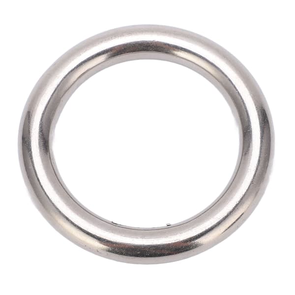 Rostfri Svetsad Rund Ring 10x50mm för Navigering Dykning Hängmattor Väskor