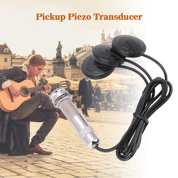 6,35 mm Piezo Pickup Transducer Akustisk Guitar Ukulele Mandolin