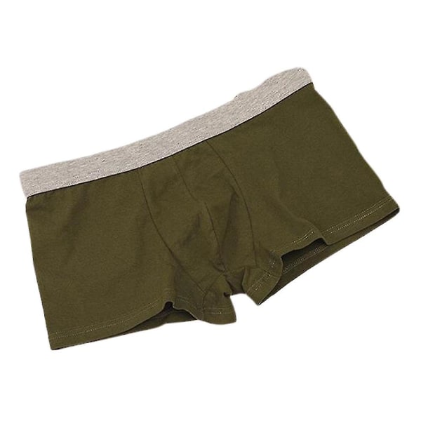 Herre åndbare Trunks Boxer Briefs Shorts Undertøj Army Green M