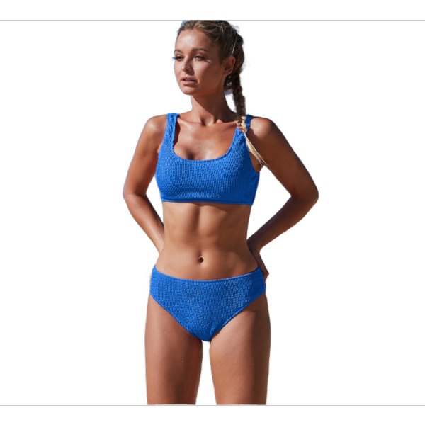 Enfärgad sexig tvådelad bikinibaddräkt M