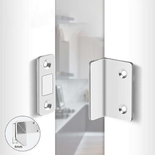 L-formad magnet Skåp Hake Magnetisk för spärr Håll skåpet garderob stängt Black