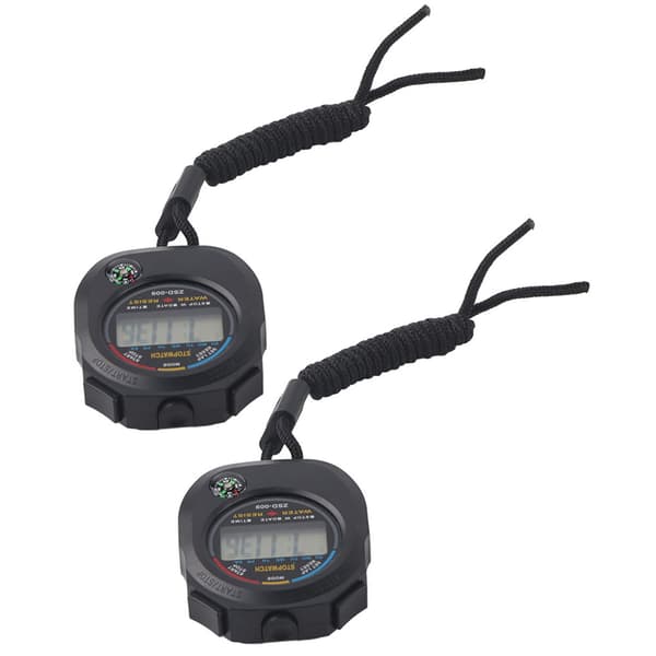 2-pack Multifunktionell LCD Stoppur Timer för Sport Löpning Racing Simning
