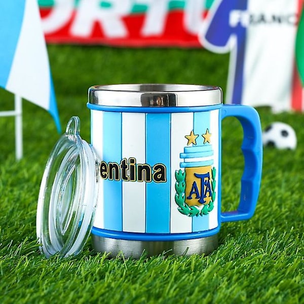 2022 World Football Muggar Vattenkoppar Vinkoppar Kaffekoppar Argentina