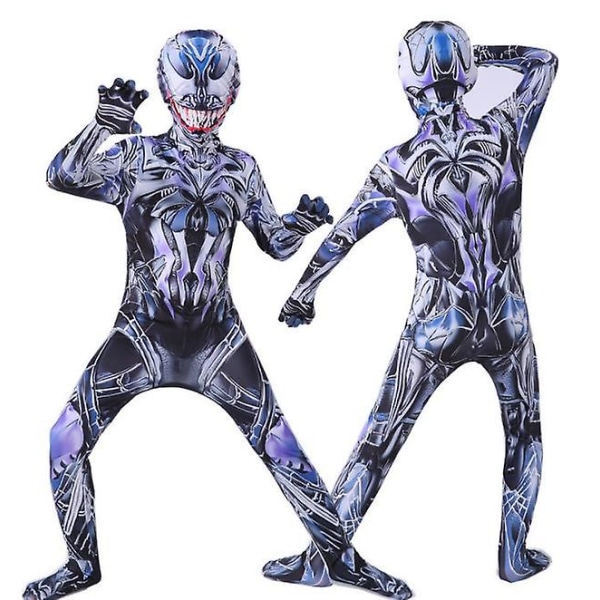 Barn Spiderman Party Jumpsuit Cosplay kostym Halloween 140cm