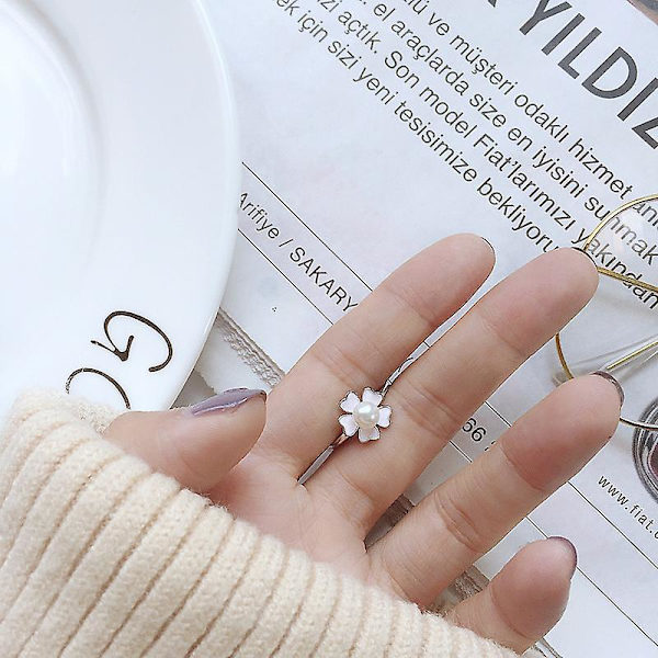 Ring Silver S925 Peearl Modesmycken Ac7645
