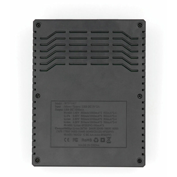 V407 + engelsk manual multifunktionellt litiumjonbatteri NiMH NiCd 5 batteriladdare med manual