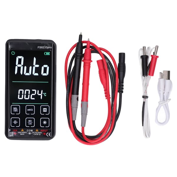Digitalt Multimeter Touch Screen LED-display AC DC Spændingsmodstand Kapacitanstester