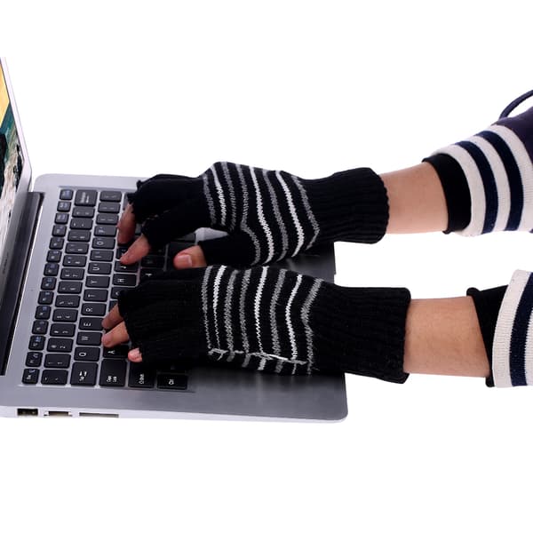 USB Opvarmede Halvfingerhandsker til Mænd og Kvinder