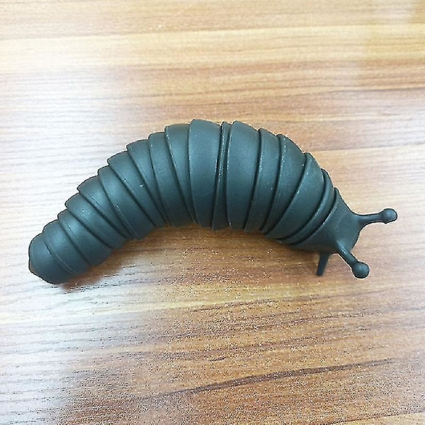 2022 Ny Fidget Toy Slug Artikulert fleksibel 3d Slug Fidget Toy Black