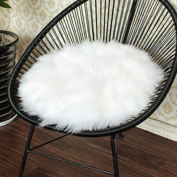 Maidonvalkoinen halkaisija 40cm puhdasvillainen tyyny söpö pyöreä tuoli tyyny pehmo tyyny toimistotuoli tyyny paksunnettu,