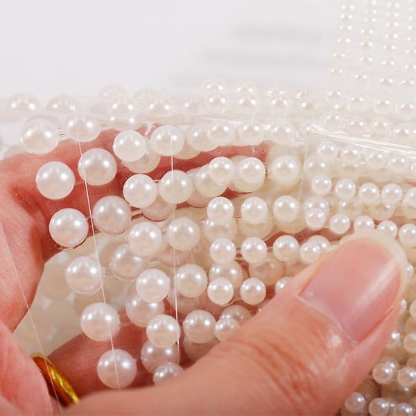 Ansigt Øjenbryn Decal Smykker 3/4/5/6 mm harpiks perle perler Gør-det-selv håndværk dekoration Festkunst Kropsmakeup forsyninger Pure White 5mm