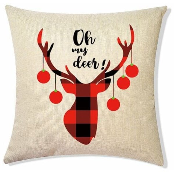 Julepynt Putevar Juletre Snowflake Snowman Reindeer Home Decor Putetrekk Putetrekk 18" x